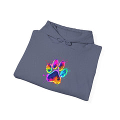 Colourful Paw Print Hoodie for Animal Lovers