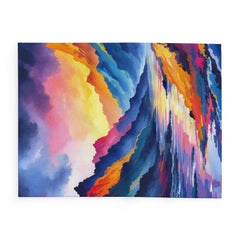 Vibrant Mountain Scenery Fleece Blanket | Cozy Decor for Home, Gift for Nature Lovers, Outdoor Adventure, Warmth Essential