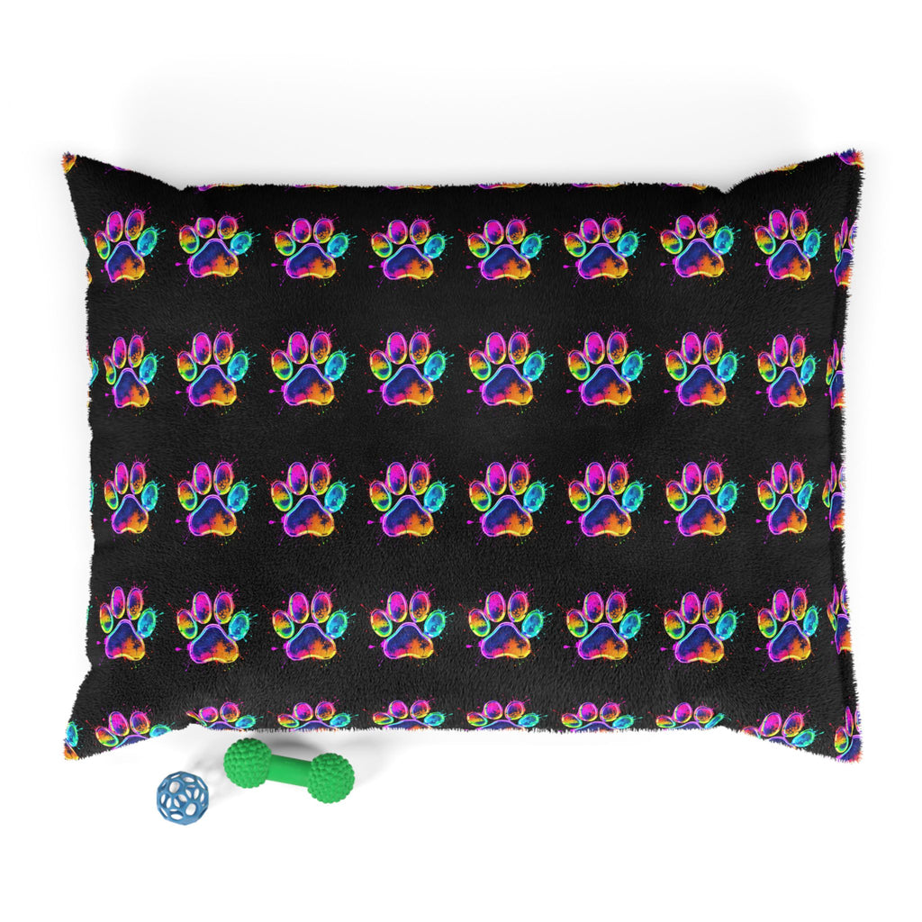 Colorful Paw Print Pet Bed - Cozy and Stylish Dog Bed for Pet Lovers