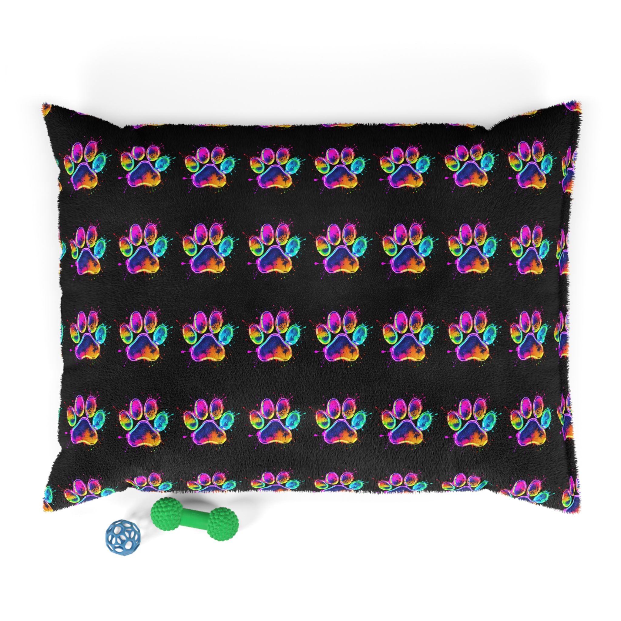 Colorful Paw Print Pet Bed - Cozy and Stylish Dog Bed for Pet Lovers