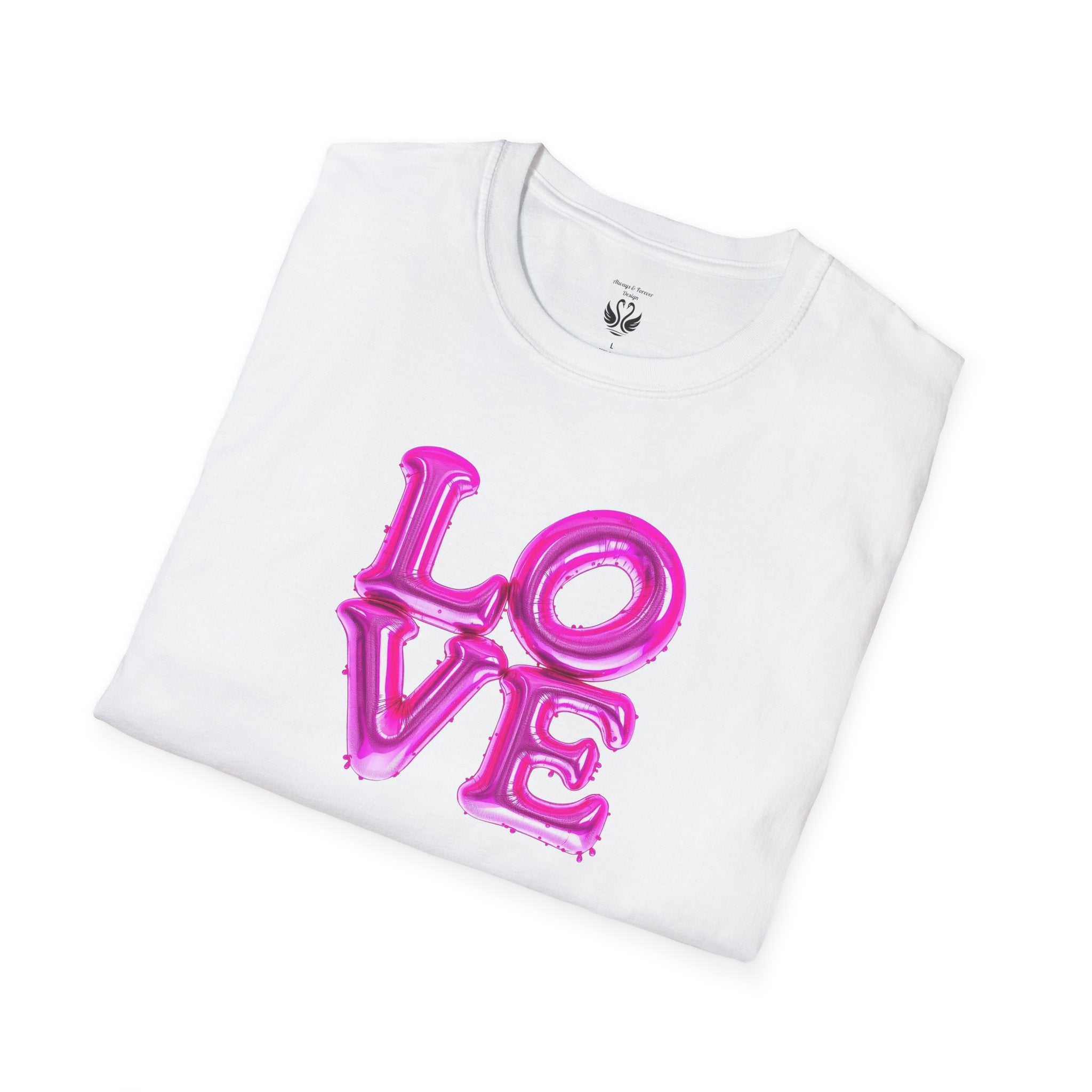 Love Balloon Graphic Unisex T-Shirt, Cute Couples Apparel, Valentine's Day Gift, Casual Wear, Trendy Gift Idea, Statement Tee