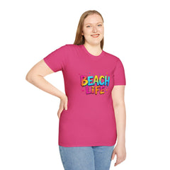 Beach Life Unisex Softstyle T-Shirt, Summer Vibes, Casual Wear, Beach Vacation, Gift for Beach Lovers