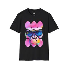 Vibrant Gorilla Graphic Tee, Unisex Softstyle T-Shirt, Funky Apparel, Casual Wear, Gift for Animal Lovers, Summer Collection