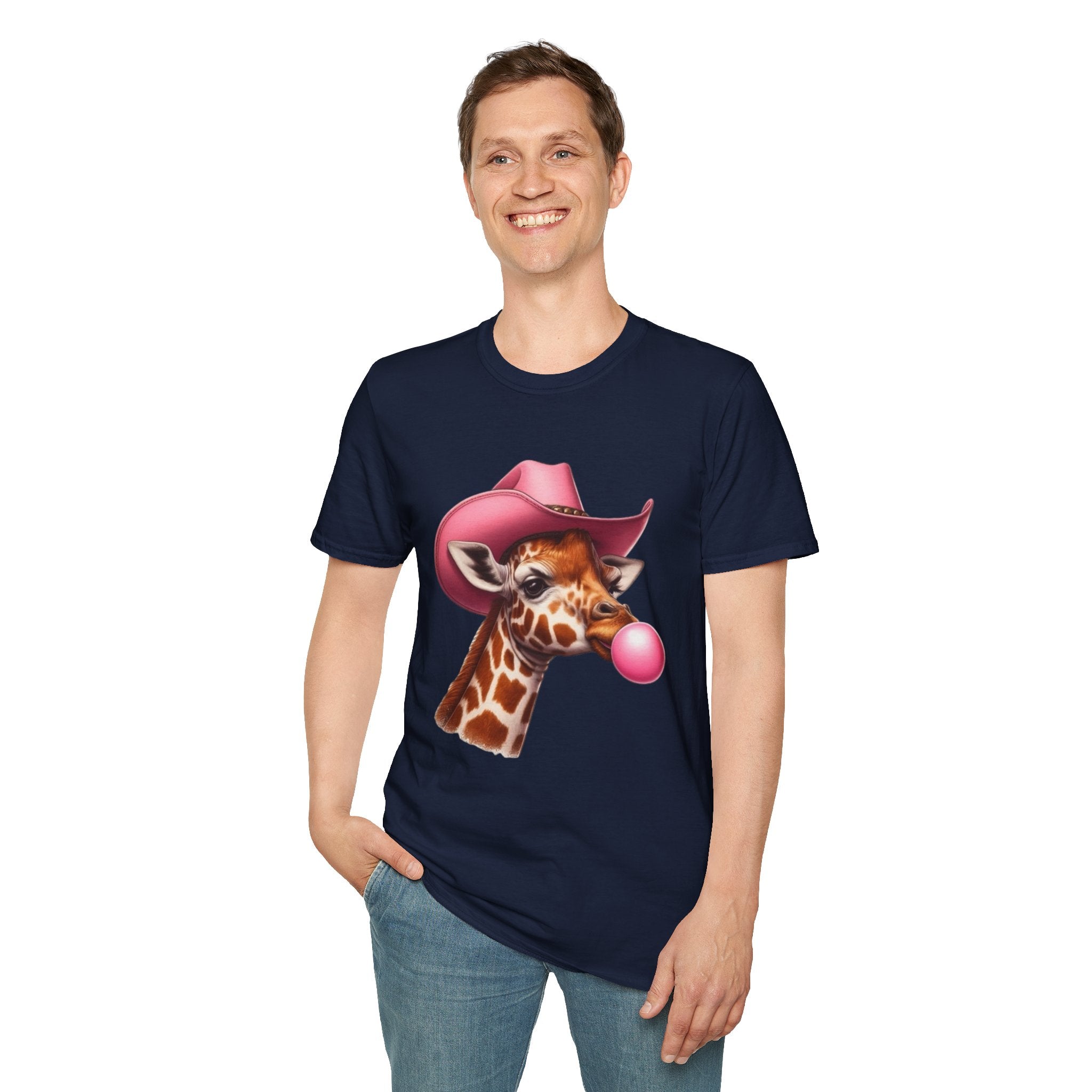 Whimsical Giraffe T-Shirt, Fun Casual Tee, Gifts for Animal Lovers, Birthday Apparel, Cute Graphic Shirt