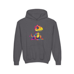 Colorful Dino Youth Hoodie – Fun and Playful Sweatshirt for Kids