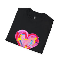 Heart Beat Unisex T-Shirt, Colorful Love Tee, Casual Graphic Tee, Gift for Friends, Valentine's Day Shirt