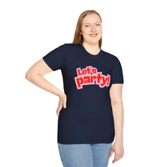 Let's Party! Unisex Softstyle T-Shirt - Fun Casual Wear for Celebrations, Birthdays, Festivals, Everyday Comfort