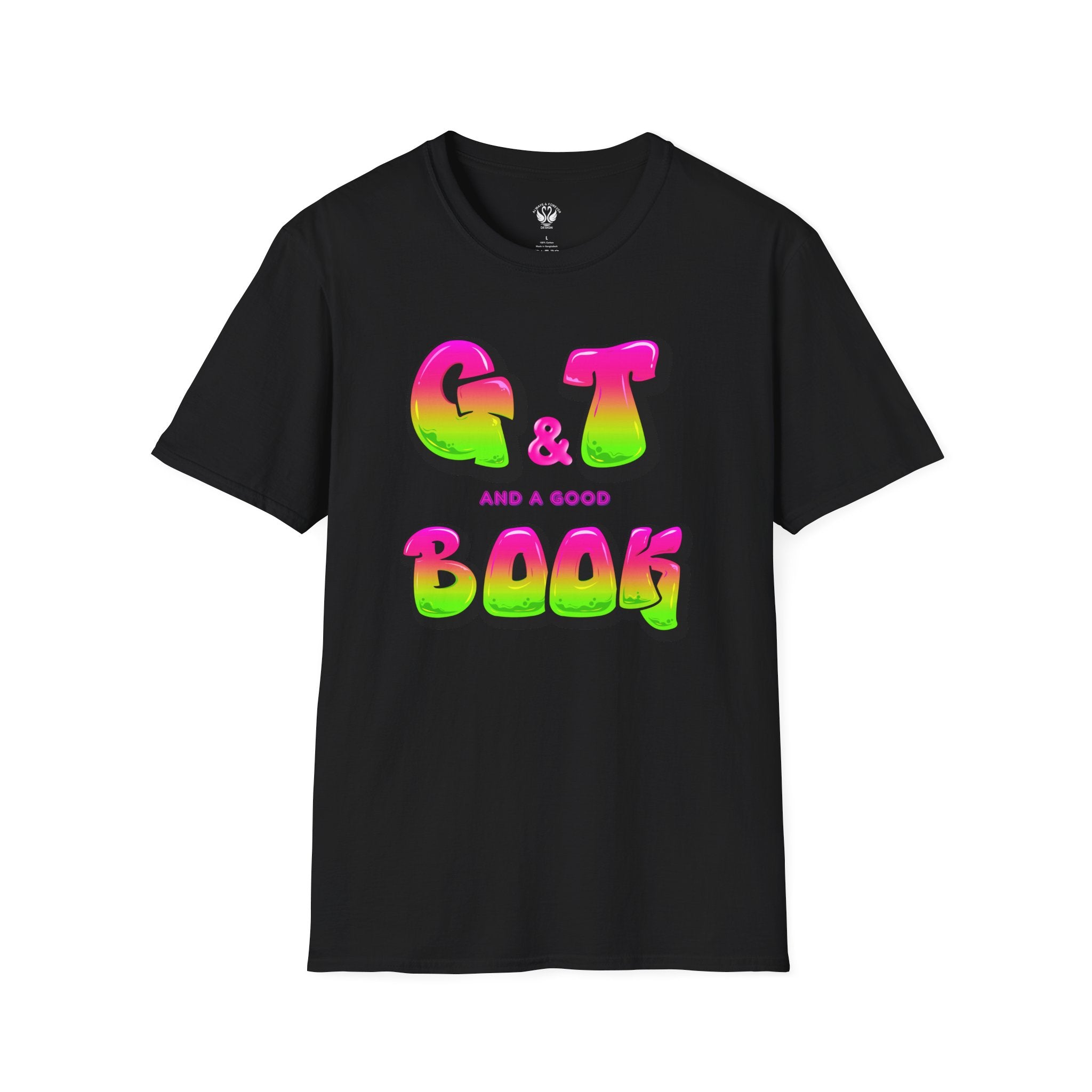 Colorful G&T Book Lover Unisex T-Shirt, Summer Vibes Tee, Gift for Readers, Casual Wear, Fun Graphic Top