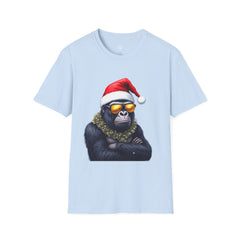Cool Gorilla Santa T-Shirt | Funny Holiday Tee | Unisex Gift for Christmas, Party Wear, Family Gathering, Casual Style