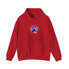 Colourful Paw Print Hoodie for Animal Lovers