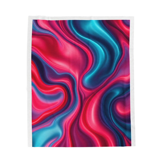 Vibrant Swirl Velveteen Plush Blanket - Cozy Soft Throw for Home Decor