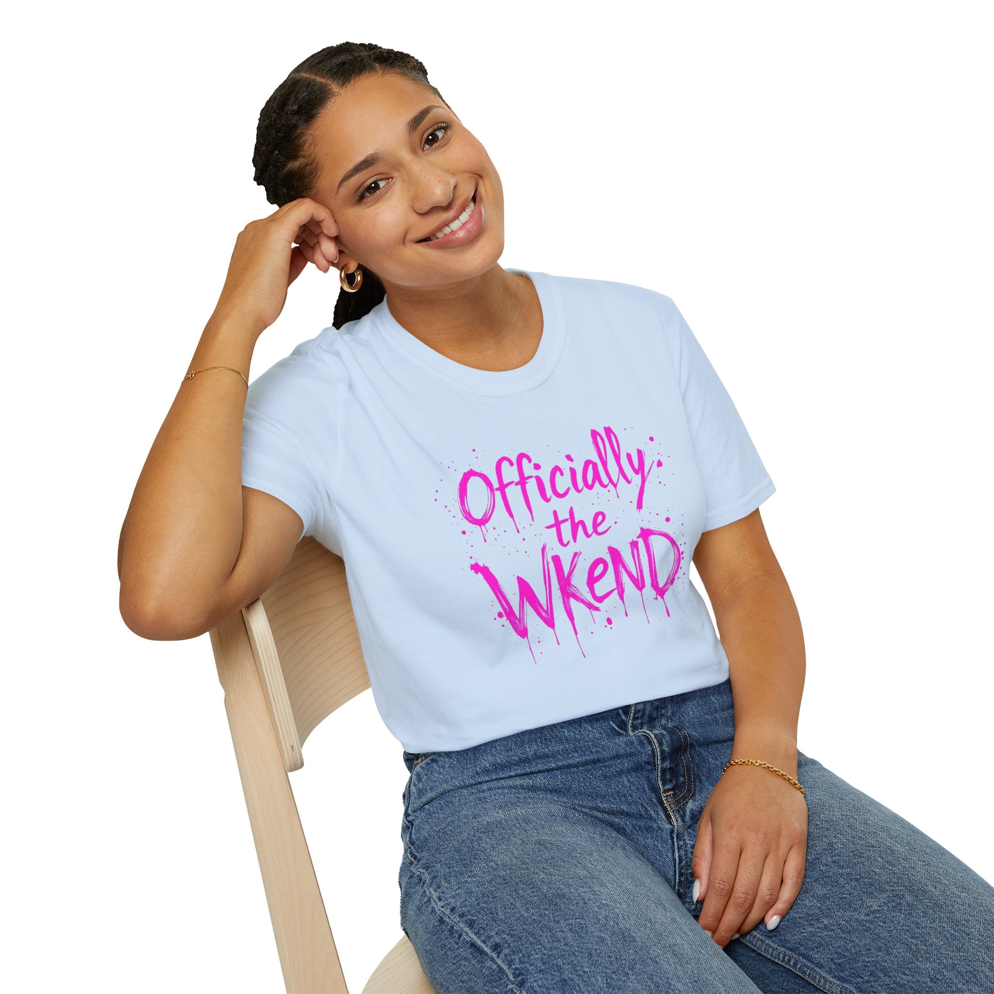 Officially the Wkend Unisex T-Shirt, Weekend Shirt, Fun Graphic Tee, Casual Summer Wear, Gift for Friends, Relaxed Style