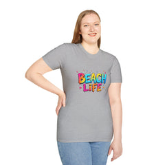 Beach Life Unisex Softstyle T-Shirt, Summer Vibes, Casual Wear, Beach Vacation, Gift for Beach Lovers