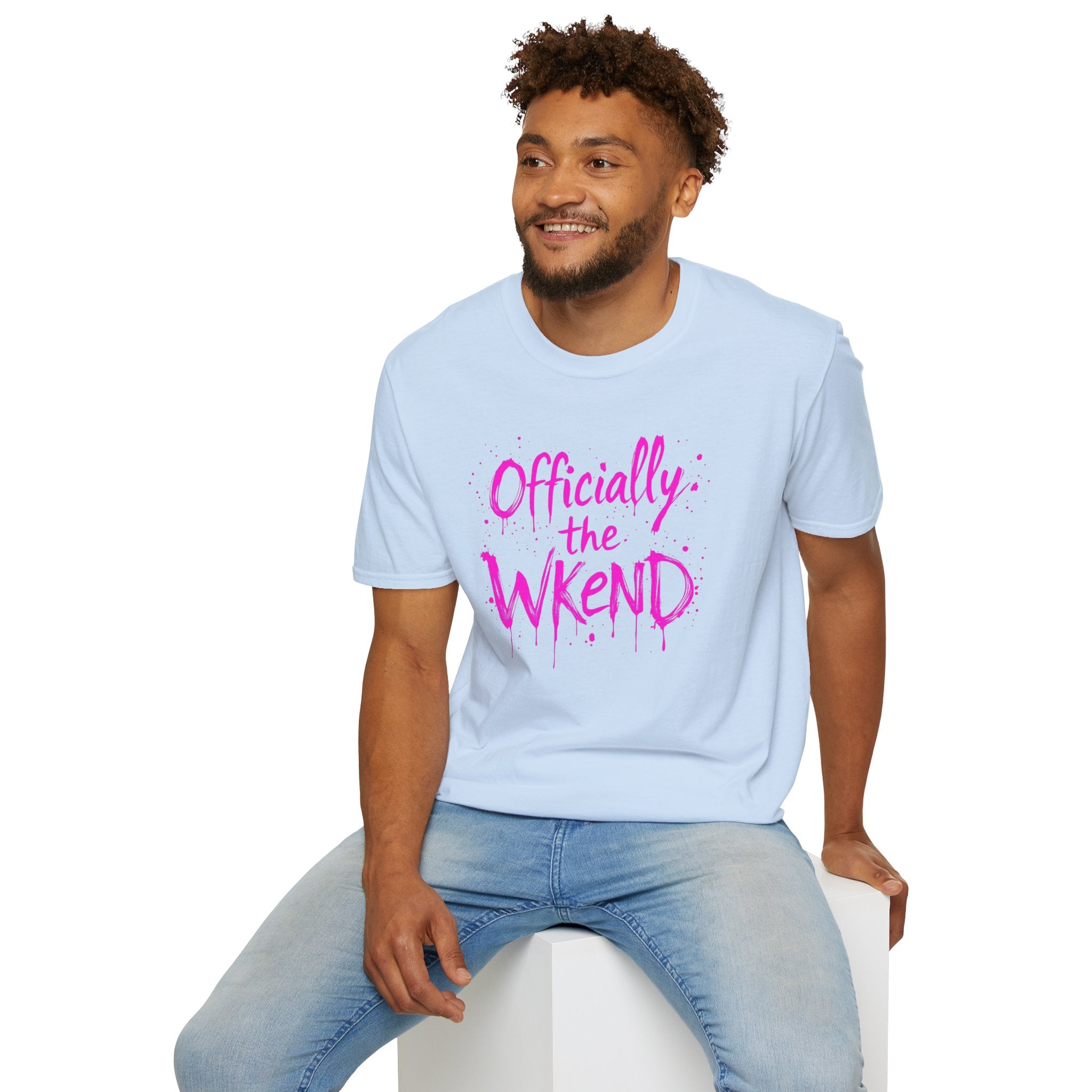 Officially the Wkend Unisex T-Shirt, Weekend Shirt, Fun Graphic Tee, Casual Summer Wear, Gift for Friends, Relaxed Style