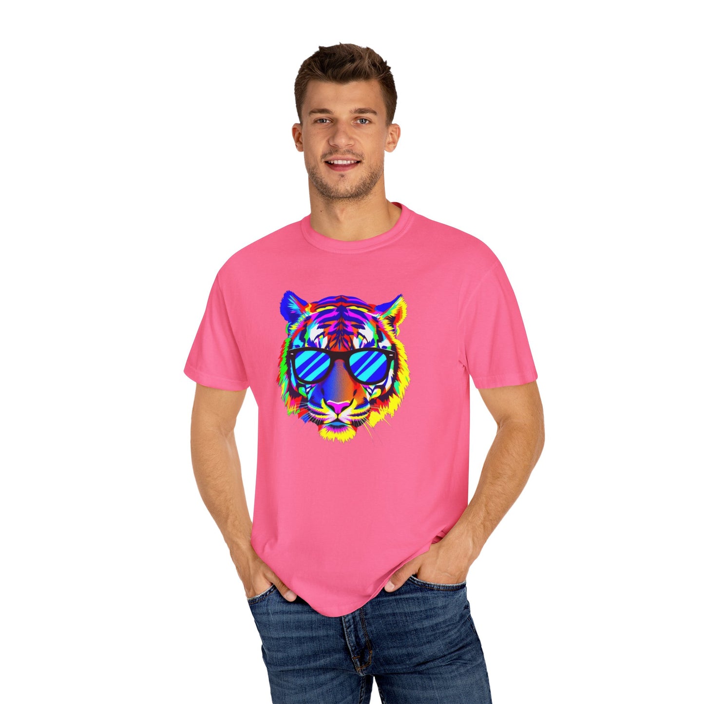 Vibrant Tiger Graphic T-Shirt - Unisex, Cool & Colorful Design