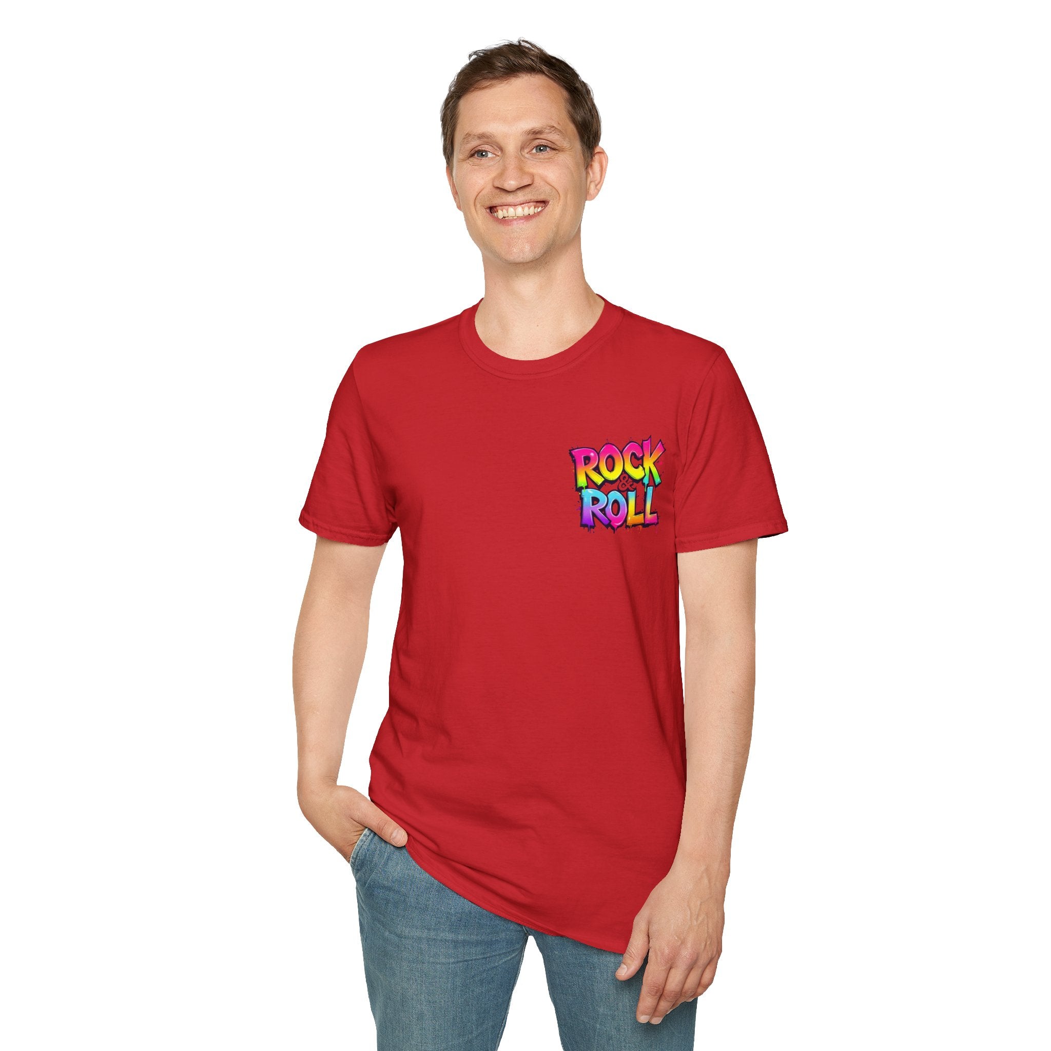 Colorful Rock & Roll Unisex T-Shirt, Vintage Music Tee, Festival Shirt, Gift for Music Lovers, Concert Apparel