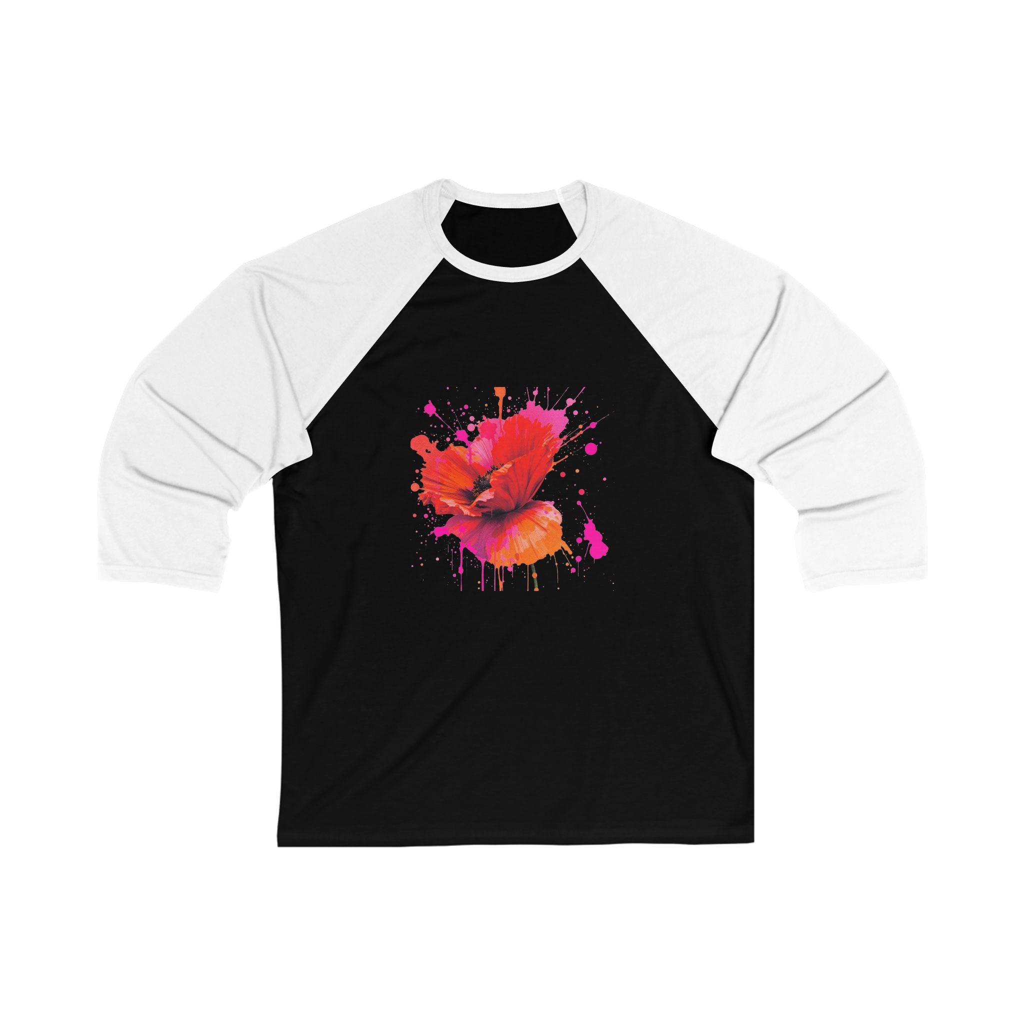 Floral Watercolor Baseball Tee | Unisex Spring Shirt, Perfect Gift for Flower Lovers, Casual Wear, Outdoor Activities, Art Inspired Apparel