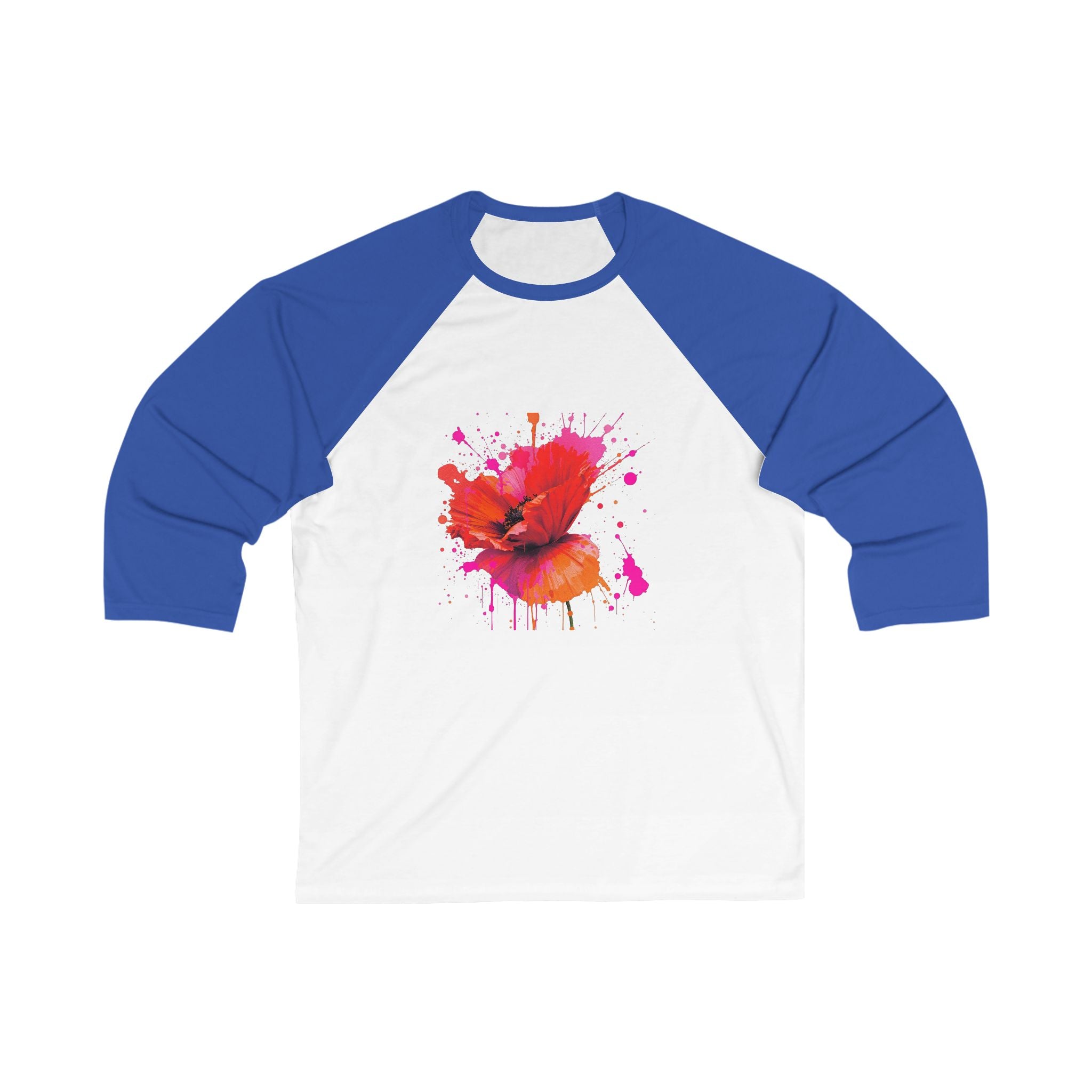 Floral Watercolor Baseball Tee | Unisex Spring Shirt, Perfect Gift for Flower Lovers, Casual Wear, Outdoor Activities, Art Inspired Apparel