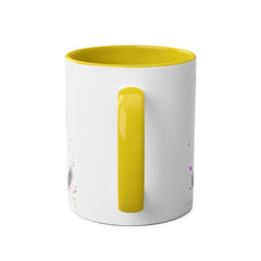 Cute Cat Two-Tone Coffee Mug for Cat Lovers