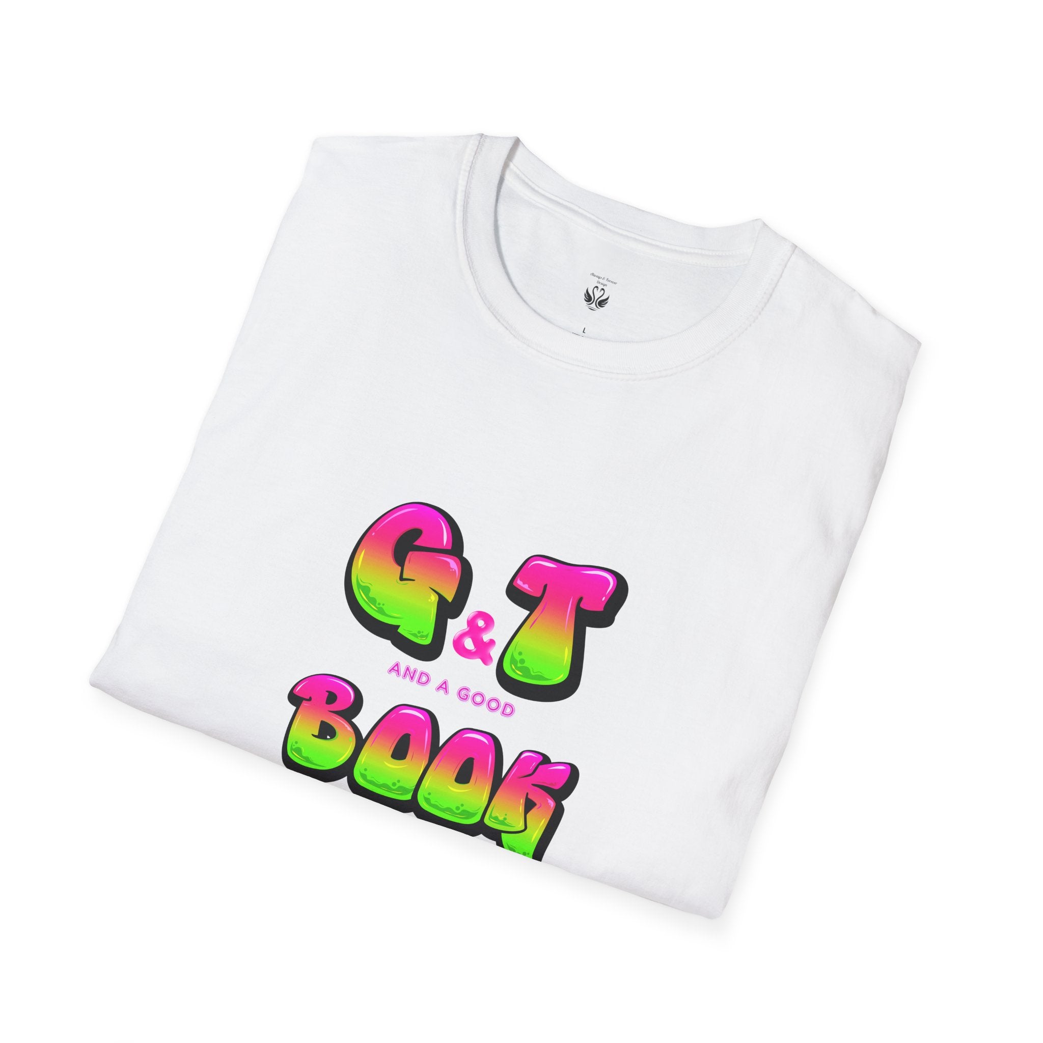 Colorful G&T Book Lover Unisex T-Shirt, Summer Vibes Tee, Gift for Readers, Casual Wear, Fun Graphic Top