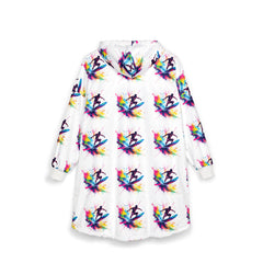 Colourful Surfer Unisex Hooded Blanket - Cozy & Fun for All Ages