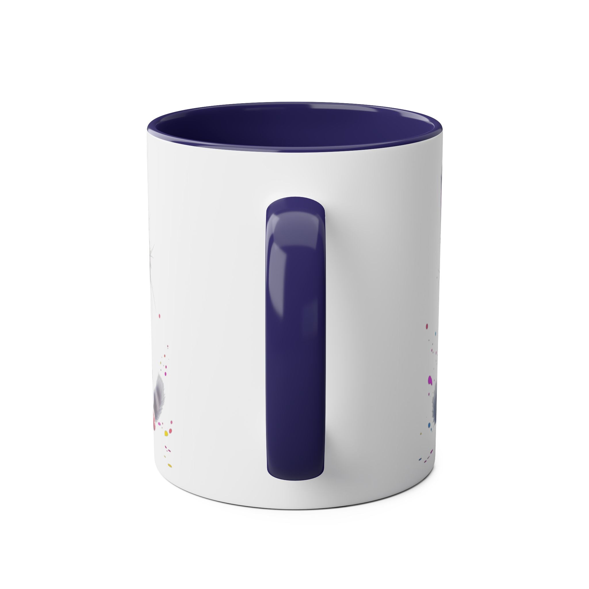 Cute Cat Two-Tone Coffee Mug for Cat Lovers