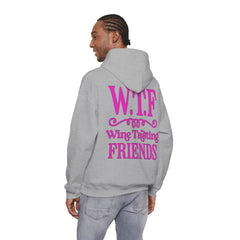 W.T.F. Wine Tasting Friends Hoodie - Unisex Heavy Blend Sweatshirt for Wine Lovers, Gift for Friends, Cozy Apparel for Tastings, Wine [...]