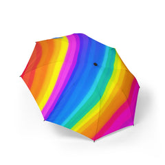 Colorful Rainbow Semi-Automatic Umbrella – Vibrant and Stylish Travel Companion
