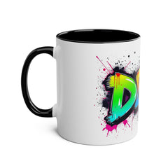 Glamorous Two-Tone Coffee Mug - 'DEAL' Design, 11oz - Perfect for Coffee Lovers and Gift Giving!