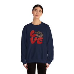 Love Graphic Sweatshirt, Cozy Crewneck for Couples, Valentine's Day Gift, Trendy Casual Wear, Fashionable Lounge Top