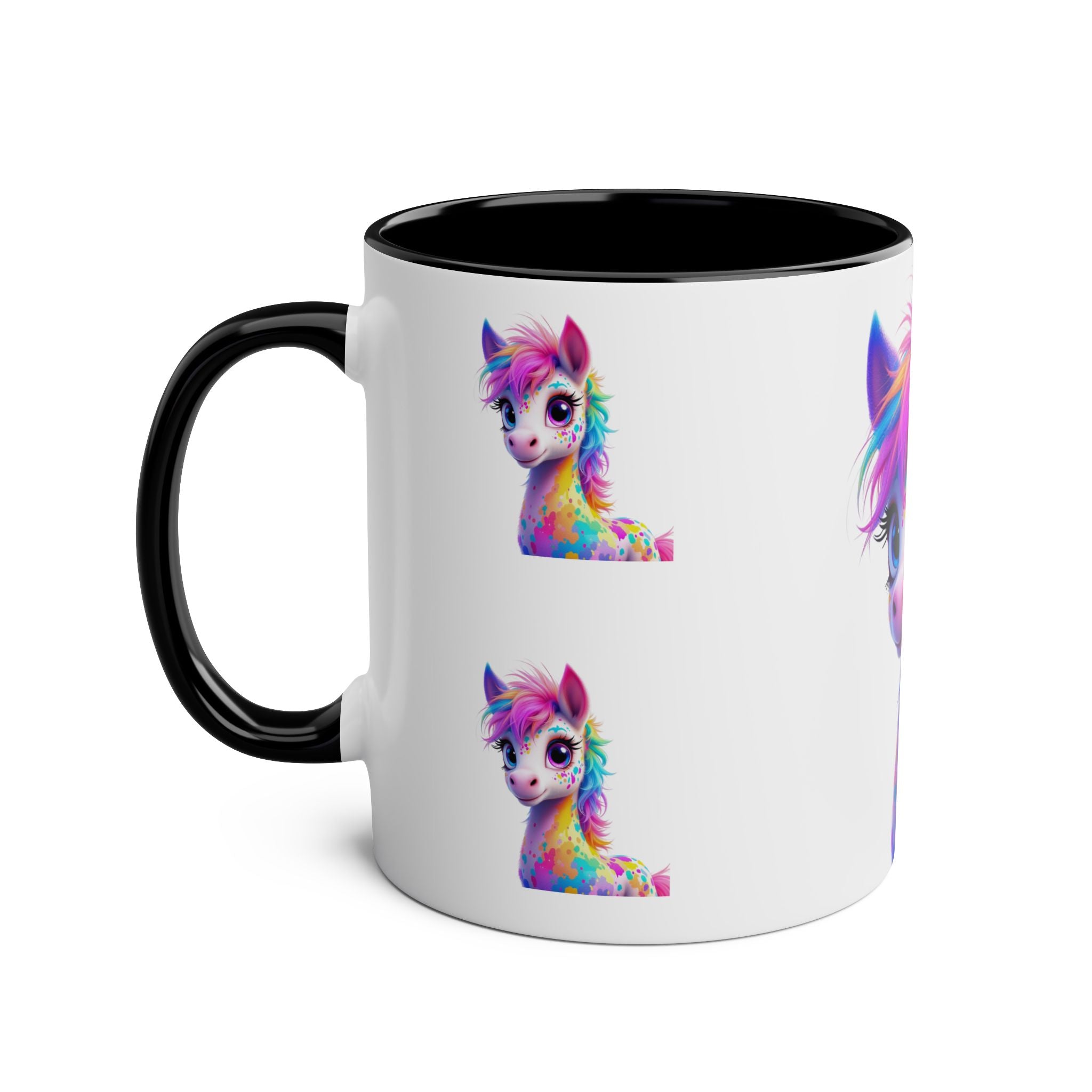 Whimsical Unicorn Two-Tone Coffee Mug - 11oz Colorful Design