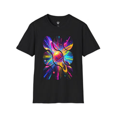 Colorful Atom Graphic T-Shirt, Unisex Casual Tee, Astronaut Art, Space Lover Gift, Festival Wear, Cosmic Vibes