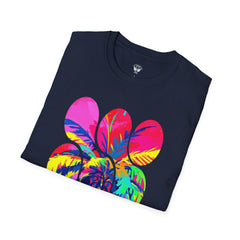 Vibrant Tropical T-Shirt, Beachwear, Summer Apparel, Casual Outfit, Gift for Friends, Festival Fashion