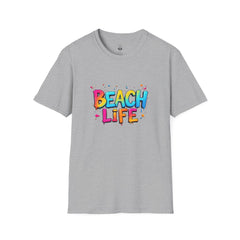 Beach Life Unisex Softstyle T-Shirt, Summer Vibes, Casual Wear, Beach Vacation, Gift for Beach Lovers