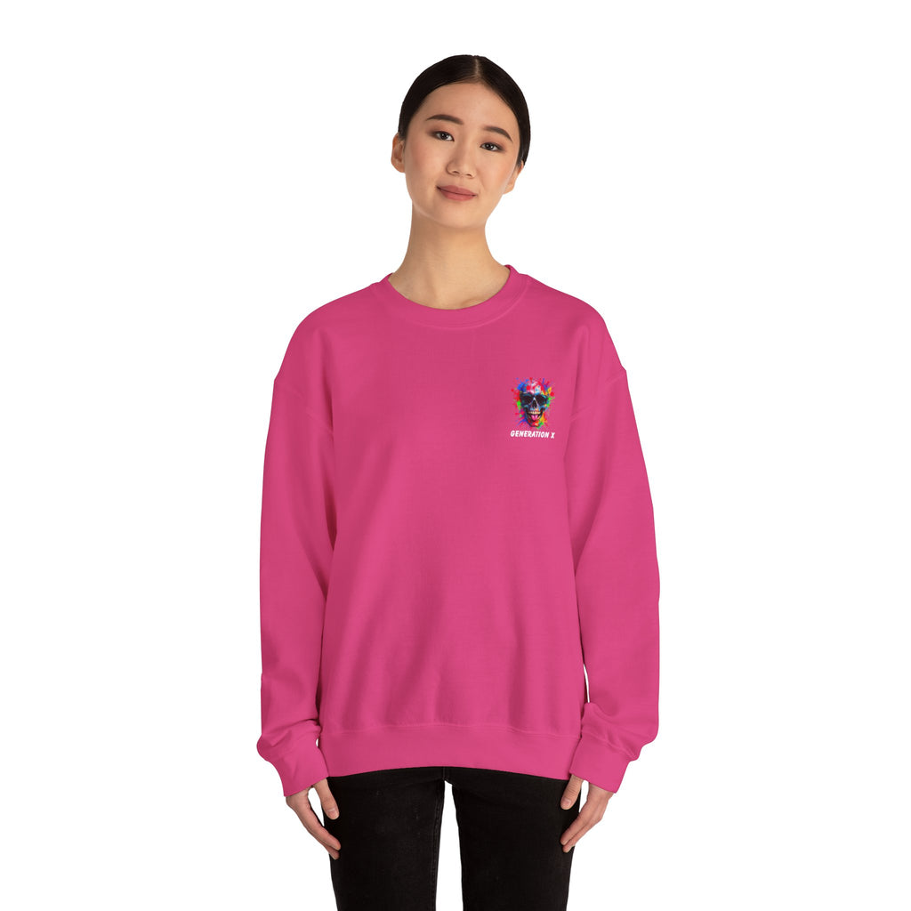 Vibrant Skull Sweatshirt - Unisex Crewneck, Colorful Graphic, Perfect for Casual Wear, Gifts for Friends, Halloween & Parties