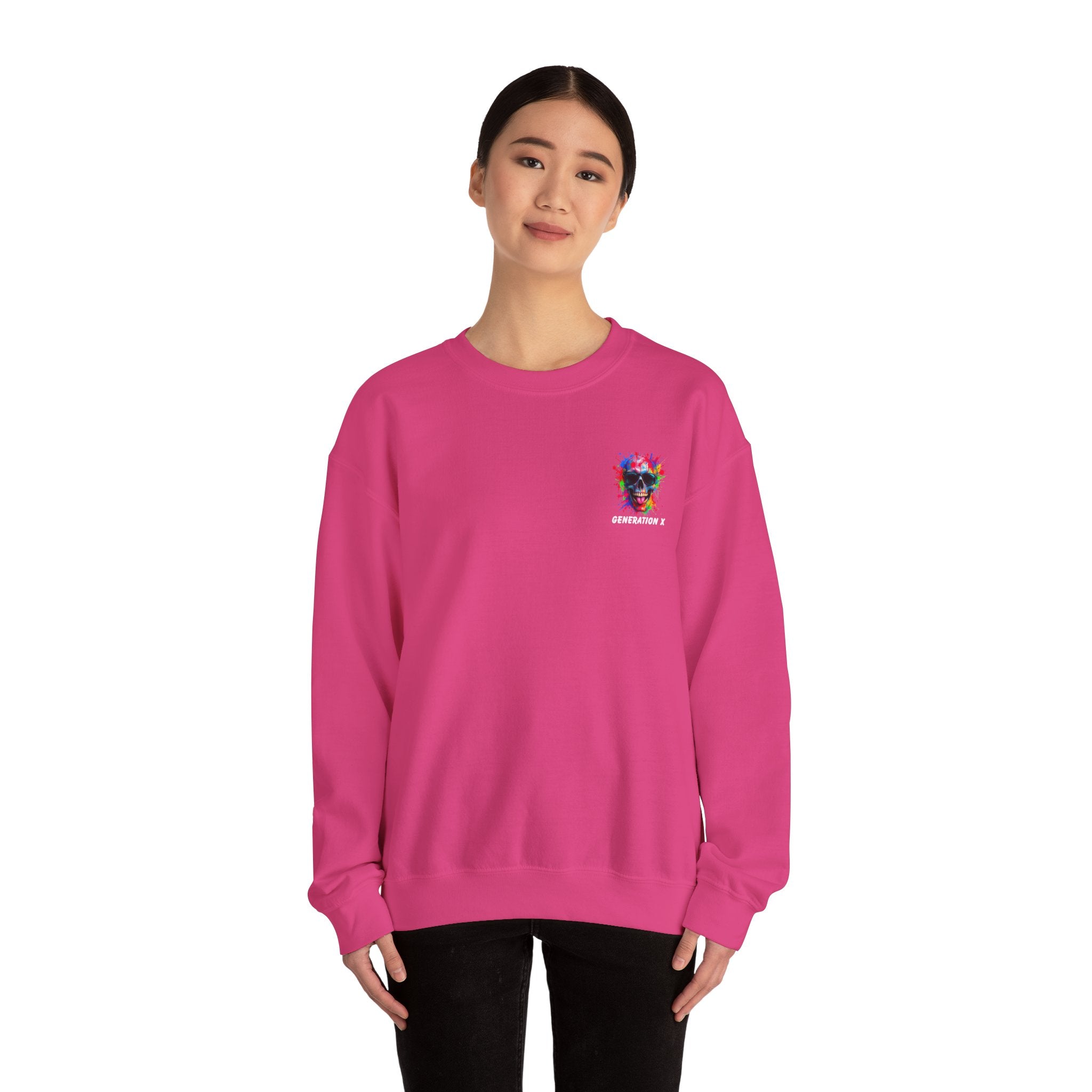 Vibrant Skull Sweatshirt - Unisex Crewneck, Colorful Graphic, Perfect for Casual Wear, Gifts for Friends, Halloween & Parties