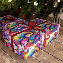 Colorful Elephant Gift Wrapping Paper Sheets - Eco-Friendly, Fun, Vibrant Designs for Parties, Holidays, Birthdays, Celebrations