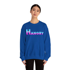 Hangry Unisex Crewneck Sweatshirt - Cozy Gift for Food Lovers, Fall Apparel, Perfect for Casual Outfits, Birthday & Holiday Gifts