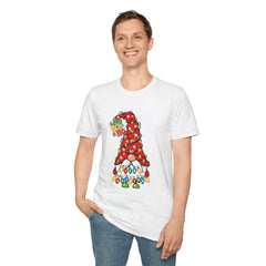 Festive Gnome T-Shirt for Holiday Cheer, Christmas Gift, Unisex Tee, Holiday Apparel, Cute Seasonal Shirt