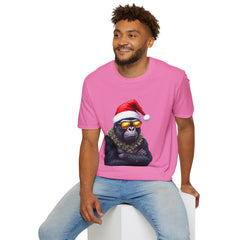 Cool Gorilla Santa T-Shirt | Funny Holiday Tee | Unisex Gift for Christmas, Party Wear, Family Gathering, Casual Style