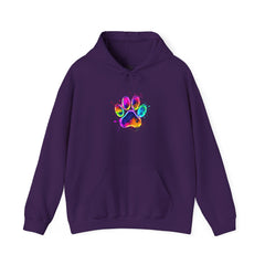Colourful Paw Print Hoodie for Animal Lovers