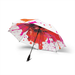 Vibrant Floral Umbrella - Semi-Automatic Foldable Design