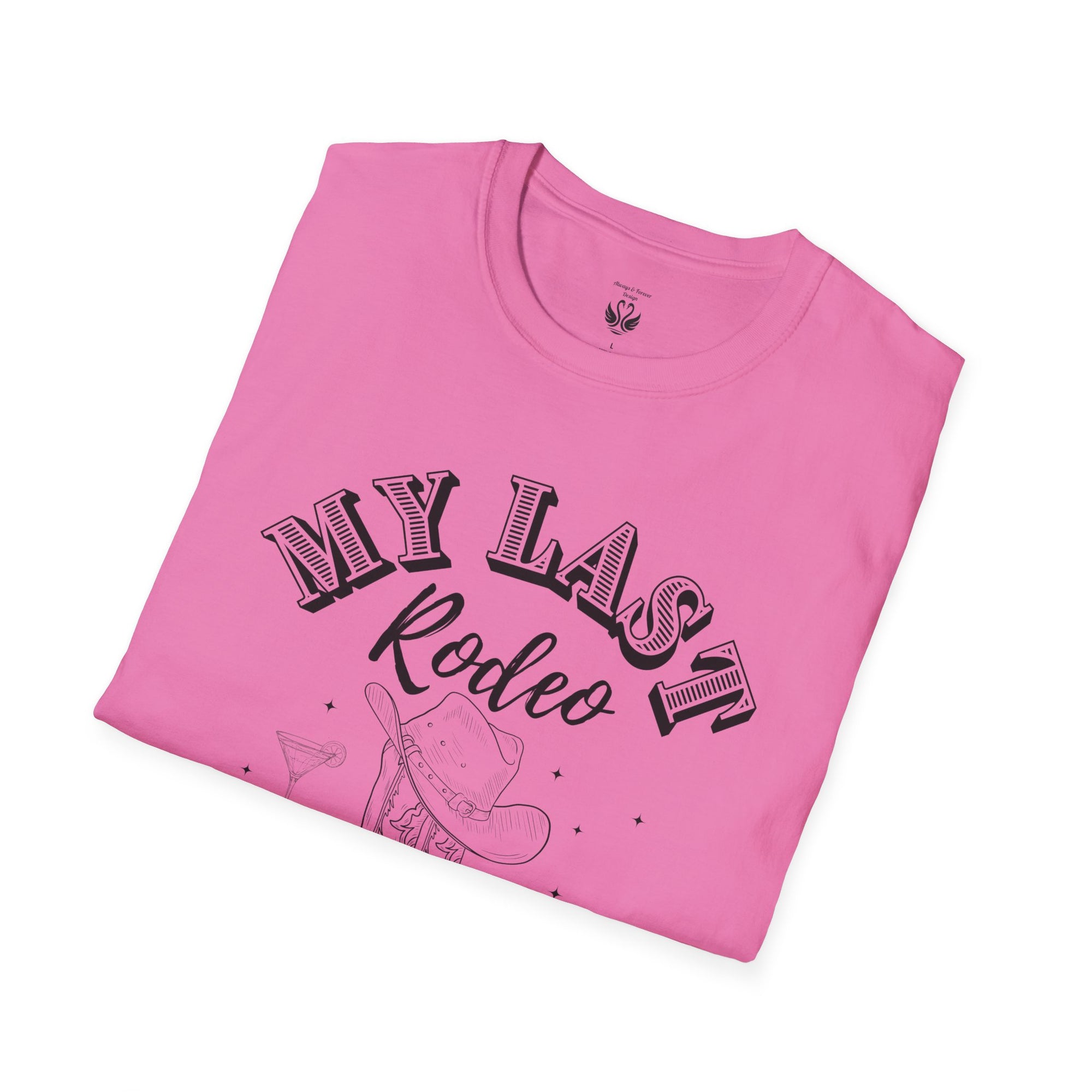 My Last Rodeo T-Shirt, Unisex Softstyle Tee, Cowboy Lover Gift, Western Apparel, Festival Outfit, Casual Wear, Rodeo Enthusiast