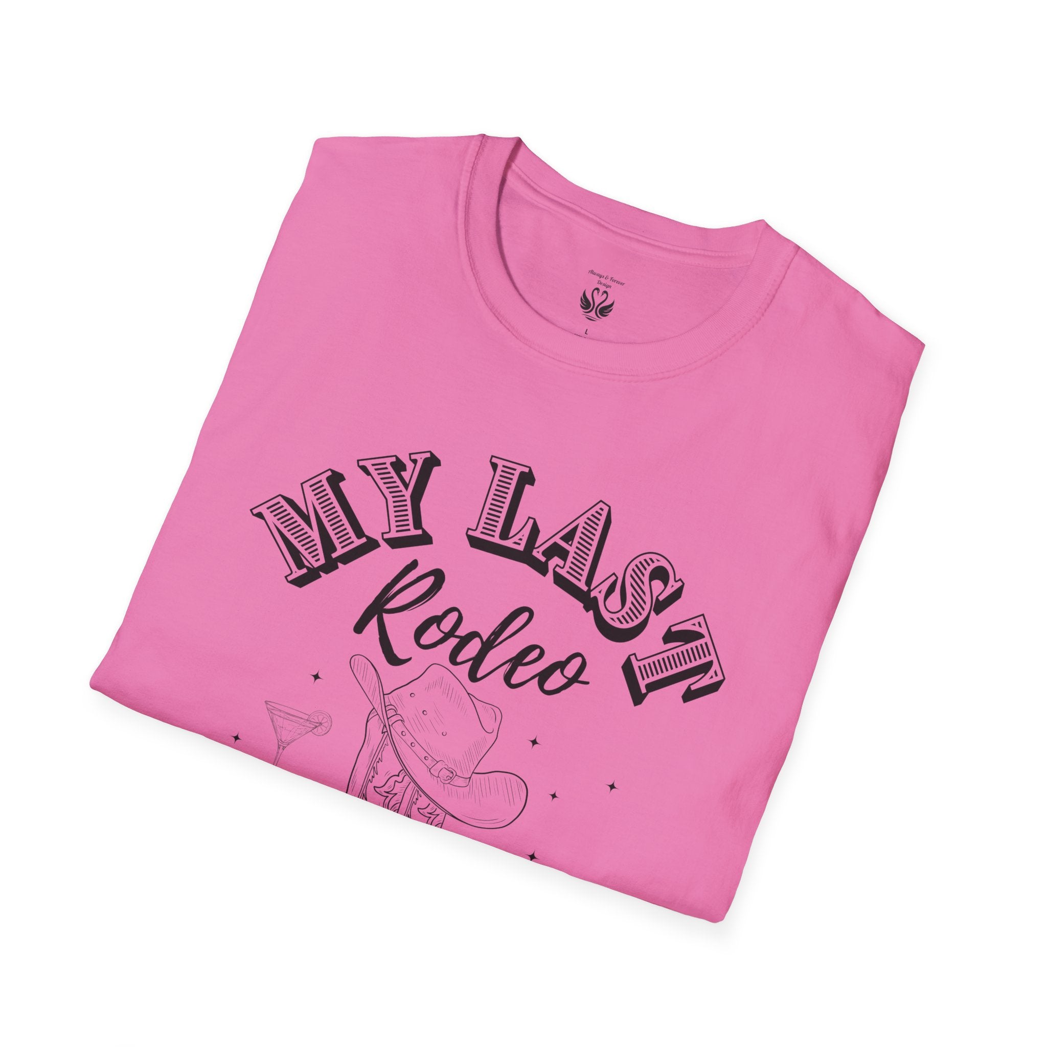 My Last Rodeo T-Shirt, Unisex Softstyle Tee, Cowboy Lover Gift, Western Apparel, Festival Outfit, Casual Wear, Rodeo Enthusiast