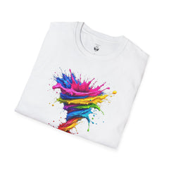 Vibrant Splash Art Tee, Colorful Unisex T-Shirt, Fun Graphic Tee, Summer Festival Top, Gift for Art Lovers, Casual Everyday Wear