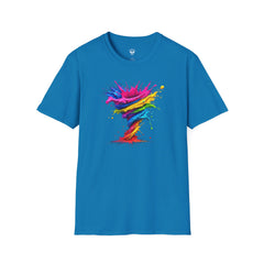 Vibrant Splash Art Tee, Colorful Unisex T-Shirt, Fun Graphic Tee, Summer Festival Top, Gift for Art Lovers, Casual Everyday Wear