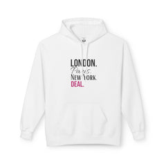 Stylish Travel Cities Hoodie - London, Paris, New York Design, Cozy Unisex Sweatshirt, Travel Lover Gift, Trendy Fashion
