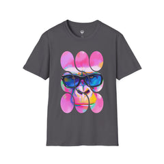 Vibrant Gorilla Graphic Tee, Unisex Softstyle T-Shirt, Funky Apparel, Casual Wear, Gift for Animal Lovers, Summer Collection