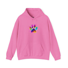Colourful Paw Print Hoodie for Animal Lovers