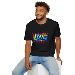 Colorful Love Unisex T-Shirt, Casual Wear, Gift for Him/Her, Valentine's Day, Family Reunion, Streetwear